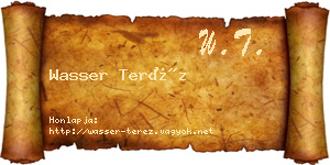 Wasser Teréz névjegykártya
